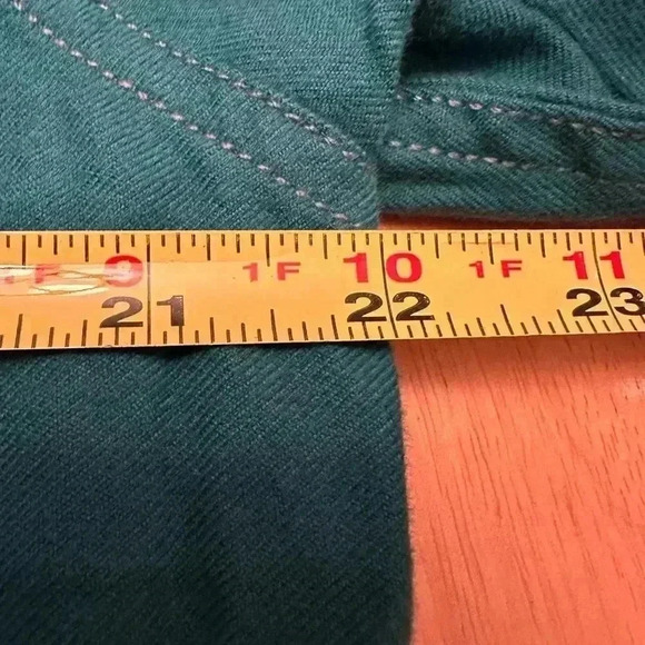 NEW Tommy Bahama Bonfire Beach Flannel Shirt - Deep Sea Teal Size Medium - Picture 10 of 11